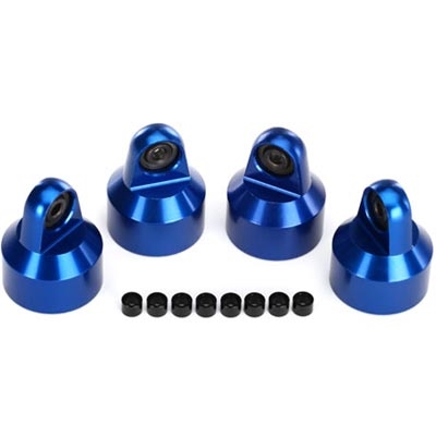 Traxxas X-Maxx GTX Shock Caps, blue aluminum (4)