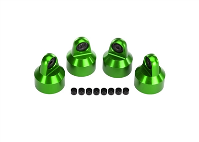 Traxxas X-Maxx GTX Shock Caps, green aluminum (4)