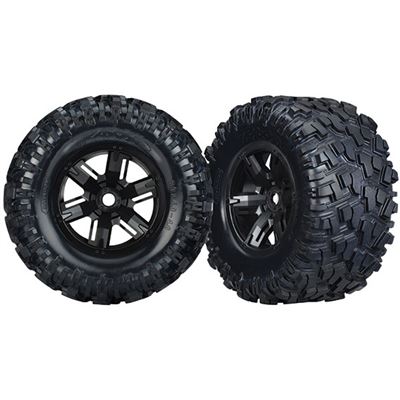 Traxxas X-Maxx AT Tires on Black Rims (2)