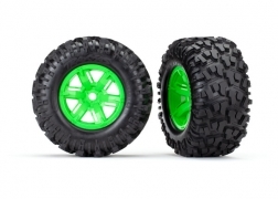 Traxxas X-Maxx AT Tires on Green Rims (2)