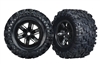 Traxxas X-Maxx 8S Rated Tires on Black Rims (2)