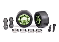 Traxxas X-Maxx Aluminum Wheelie Bar Wheels, green (2)