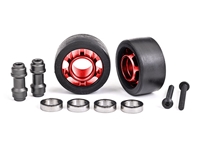 Traxxas X-Maxx Aluminum Wheelie Bar Wheels, red (2)