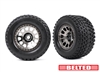 Traxxas X-Maxx  Gravix Belted Tires on Black Chrome Rims (2)