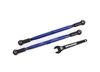 Traxxas X-Maxx WideMaxx Steering Toe Links, blue aluminum