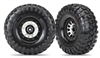 Traxxas TRX-4 2.2" Canyon Trail Tires on Method 105 Beadlock Rims, black chrome (2)