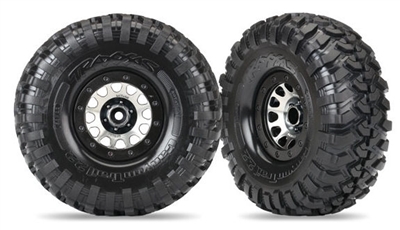 Traxxas TRX-4 2.2" Canyon Trail Tires on Method 105 Beadlock Rims, black chrome (2)