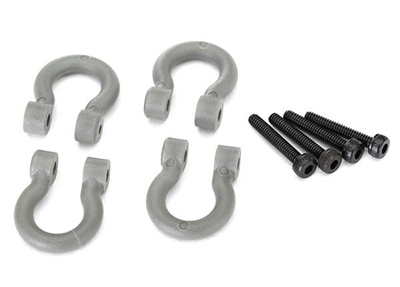 Traxxas TRX-4 Front and Rear Bumper D-Rings, grey (4)