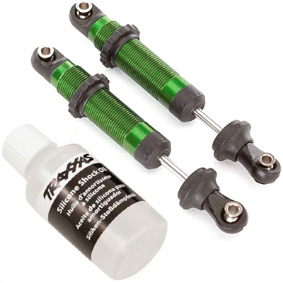 Traxxas TRX-4 GTS Shock Set, green aluminum (assembled with spring retainers)  (2)