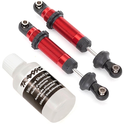 Traxxas TRX-4 GTS Shock Set, red aluminum (assembled with spring retainers)  (2)