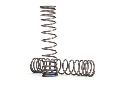 Traxxas Unlimited Desert Racer Rear GTR Shock Springs, 139mm (natural finish) (progressive, 1.250 rate, blue stripe) (2)