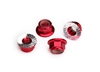 Traxxas Unlimited Desert Racer 5mm Serrated Flanged Nylon Locking Nuts, red aluminum (4)