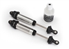 Traxxas Unlimited Desert Racer Front Threaded 134mm GTR Shock Set, silver aluminum (2)