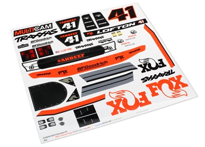 Traxxas Unlimited Desert Racer Fox Edition Decals