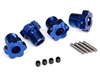 Traxxas E-Revo VXL Spline 17mm Wheel Hubs, blue aluminum (4)