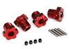 Traxxas E-Revo VXL Spline 17mm Wheel Hubs, red aluminum (4)