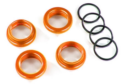 Traxxas Maxx Aluminum Shock Spring Collar Set, orange (4)