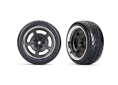 Traxxas Factory Five Hot Rod Wheels and Tires, extra wide rear (2)