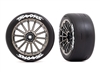 Traxxas Toyota Supra Black Chrome GT4 Rear Wheels and Tires (2)