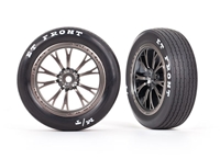Traxxas Weld Drag Racing Front Tires, satin black chrome (2)