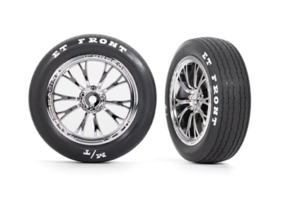 Traxxas Weld Drag Racing Front Tires, chrome (2)