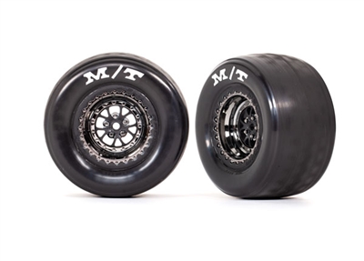 Traxxas Weld Drag Racing Rear Tires, black chrome (2)
