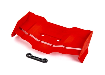 Traxxas Sledge Rear Wing and Washer, red