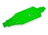 Traxxas Sledge Chassis, green aluminum