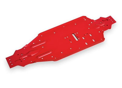 Traxxas Sledge Chassis, red aluminum