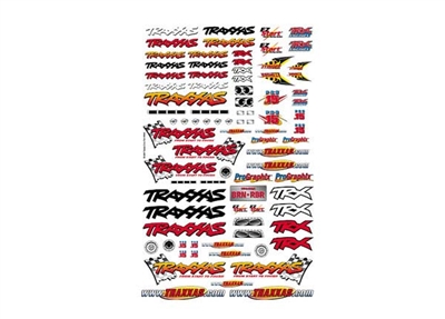 Traxxas Decals-Official Team Traxxas Racing Set (flag Logo/6 Color)