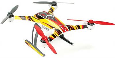 Upgrade RC Blade 350 Qx Skin, Jinx Red / Yellow