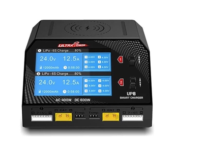 Ultra Power UP8 400W/600W Dual Port LiPo/NiMH AC/DC Charger