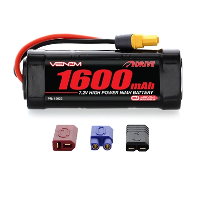 Venom 7.2v 1600mAh 6-Cell NiMH Battery with Universal Plug For 1/16 Traxxas Or Other