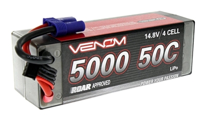 Venom 5000mAh 50C 14.8V 4S Hardcase Lipo Battery Pack with EC5 Plug