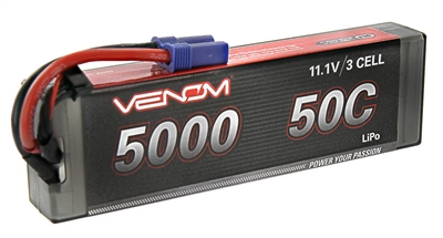 Venom 5000mAh 50C 11.1V 3S Lipo Hardcase Battery Pack with EC5 Plug