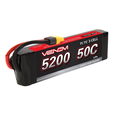 Venom DRIVE 5200mAh 50C 11.1V 3S Lipo Battery Pack with Universal Plug System