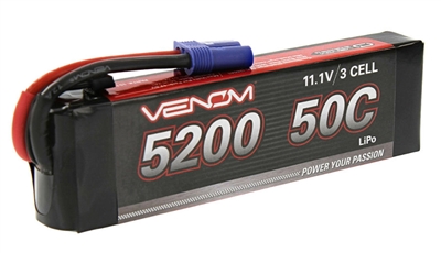 Venom 5200mAh 50C 11.1V 3S Lipo Battery Pack with EC5 Plug