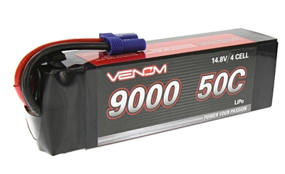 Venom 9000mAh 50C 14.8V 4S Lipo Battery Pack with EC5 plug