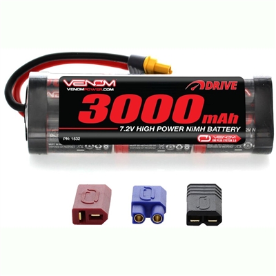 Venom 3000mAh 7.2v 6-cell NiMH Battery Pack with Universal Connector