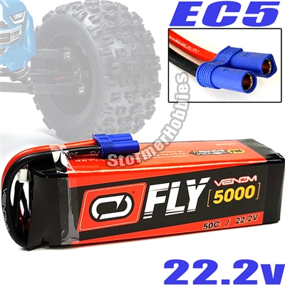 Venom 5000mAh 50C 22.2V 6S Lipo Battery Pack with EC5 Connector