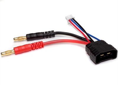 ID Charger Adapter: Traxxas ID Male to 4mm bullet adapter for 2s packs