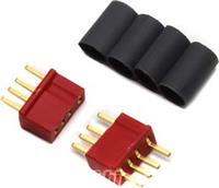 Deans 4-Pin Power Plug, Red (pr) 