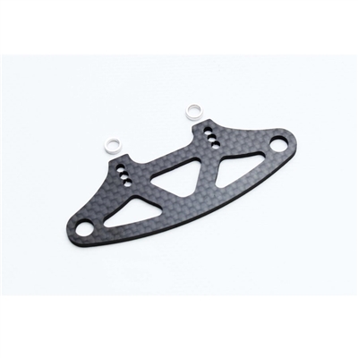 Xray T4 Bumper Upper Holder for Adjustable Body Mounts, 2.5mm graphite