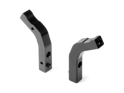 Xray X4 Aluminum Front Shock Holder Fixed for Uni Bulkheads (2)