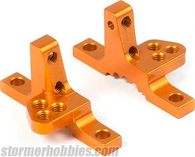 Xray T4 Upper Clamp With Adjustable Roll Center, Orange (L+R)