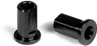 Xray T4/T3 Suspension Holder Nuts, Black Aluminum (2)