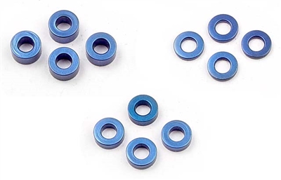 Xray Shim Set, 1, 2, 3mm (4 of each size), blue aluminum