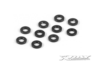 Xray T4/XB9/XT2 1mm Shims-3 x 6mm, black aluminum (10)