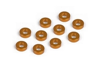 Xray T4/X1/XT2 2mm Shims-3 x 6mm, orange aluminum (10)