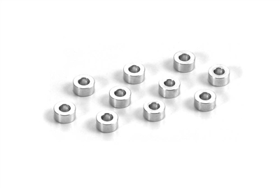 Xray T4/T3/T2/XT2 Shims, 3 x 6 x 3.0mm, silver aluminum (10)